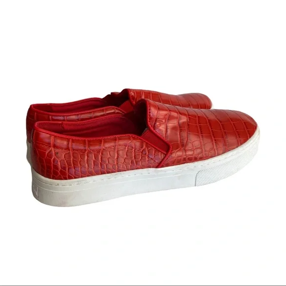 Sam Edelman Lacey Croc Embossed Slipon Shoes Sz 11 - Picture 4 of 7